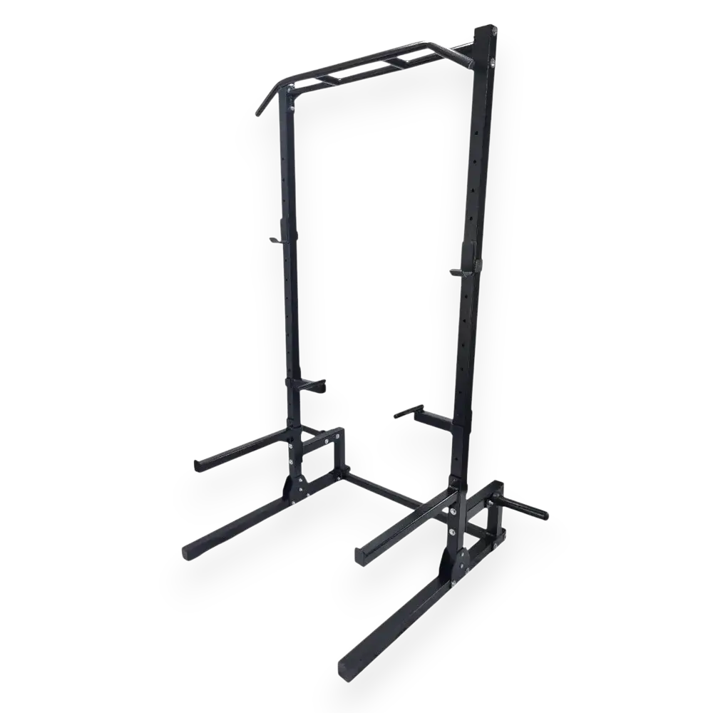 Rack Media Jaula de Crossfit Home Athletic color negro con ganchos de seguridad