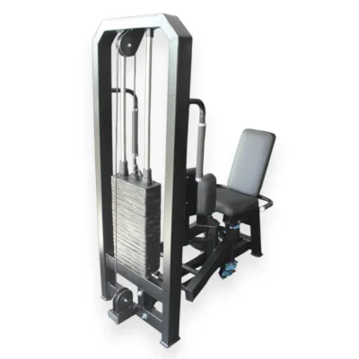 Máquina para hacer ejercicio de aductores, marca Home Athletic, uso profesional, color negra y apliques azules